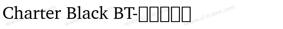 Charter Black BT字体转换